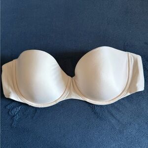 Victoria's Secret Cream Strapless Bra with Seamless Design